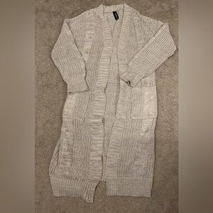 Agnes & Dora ladies oatmeal beige long cardigan duster sweater sz small